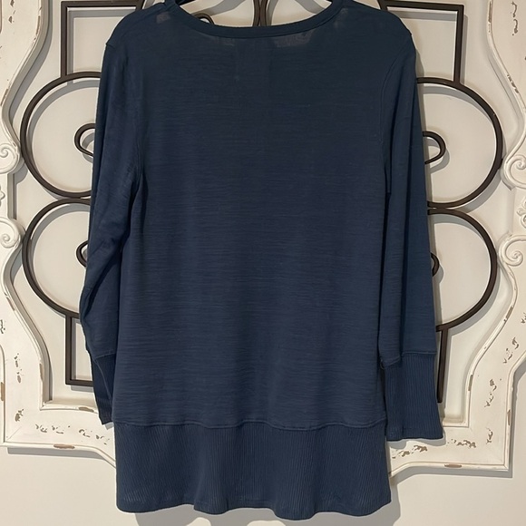 ANTHROPOLOGIE CUPIO BLUSH CUTOUT NECK SWEATER THUNDERCLOUD SIZE MEDIUM - Picture 10 of 10